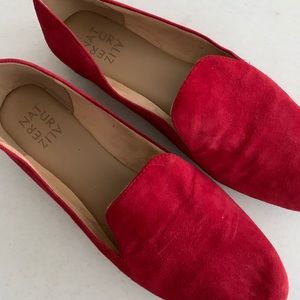 Red suede Naturalizers size 10